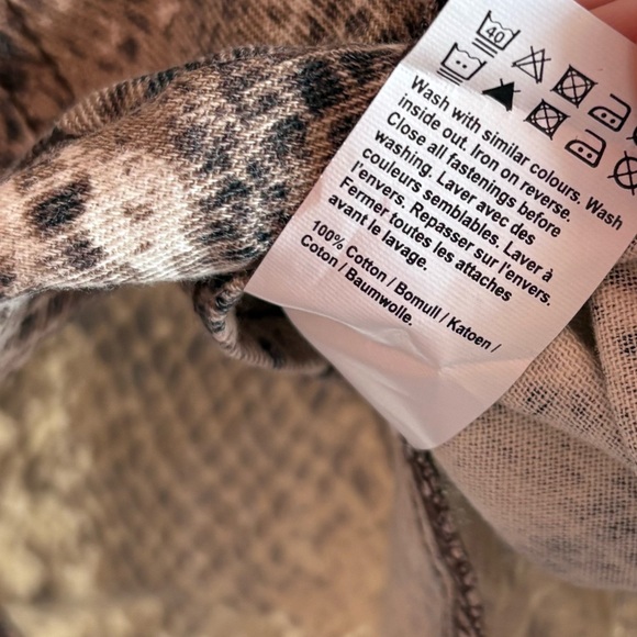 River Island Snake Print Safari Utility Jacket Size S - Picture 6 of 6